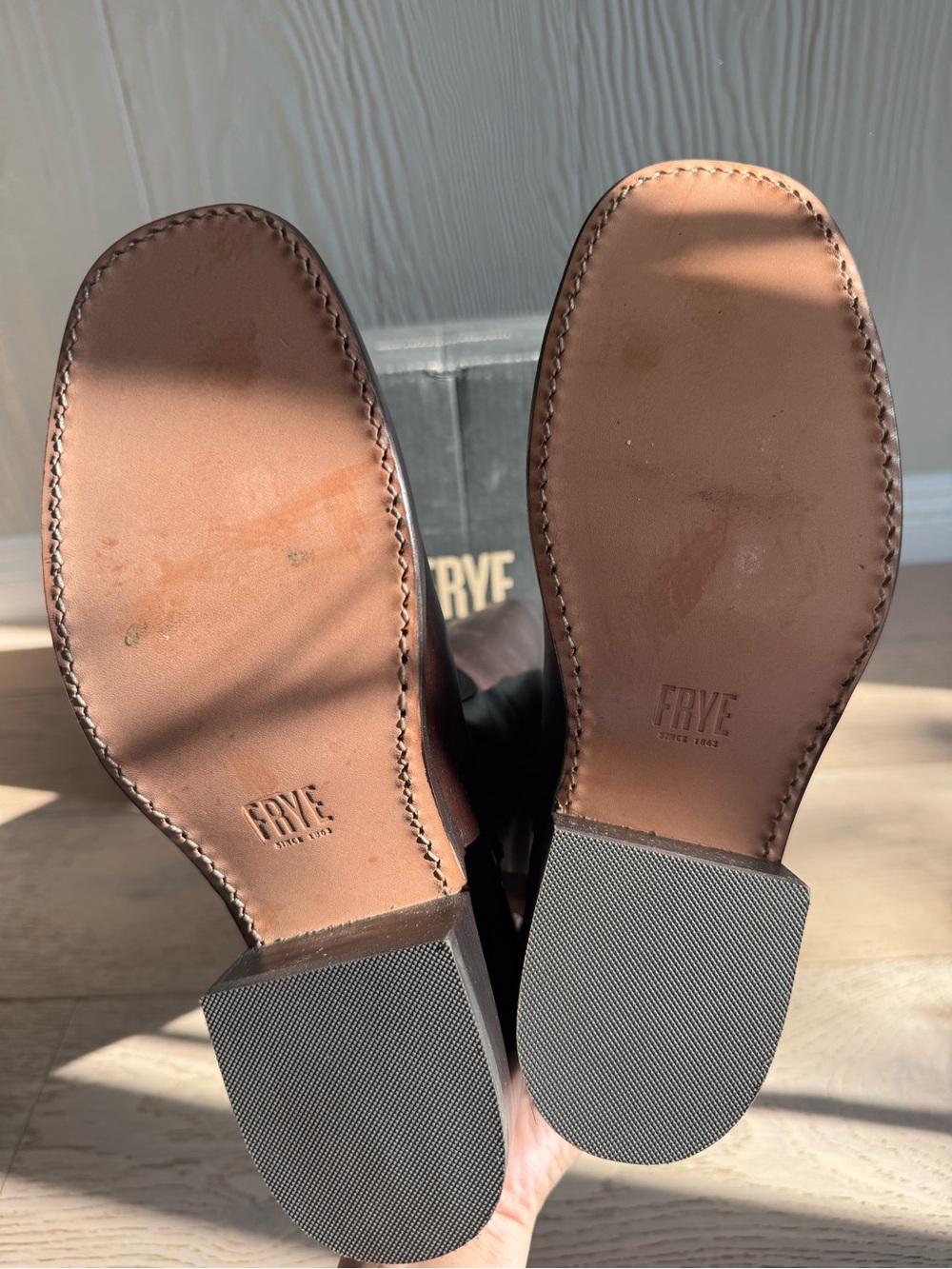 🤎 NEW FRYE CAMPUS 14L Tall Genuine Leather Boots in Bourbon Sz: 8.5 🤎 - Picture 8 of 11